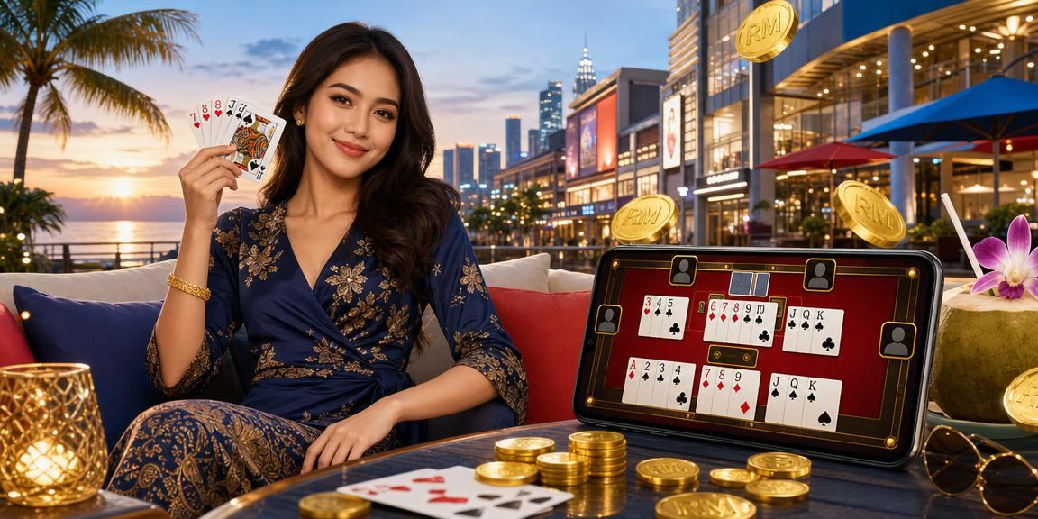 Permainan rummy gaya Melayu di Johor Bahru pada platform lcv1